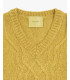 V-neck cable-knit sweater