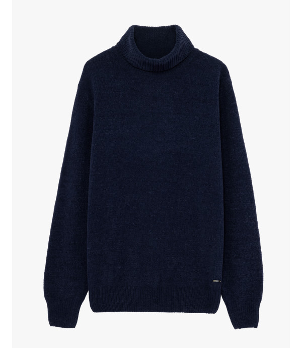 Chenille turtleneck sweater