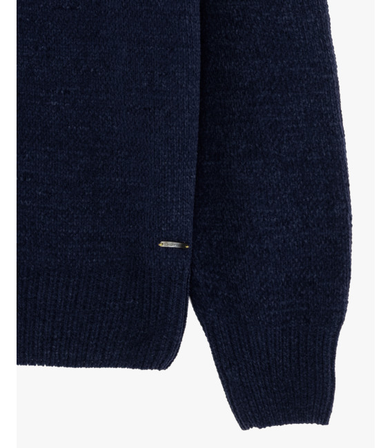 Chenille turtleneck sweater