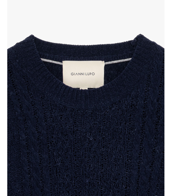 Maglione girocollo in ciniglia