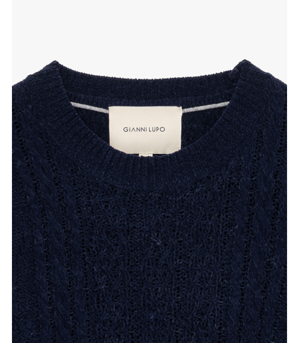 Maglione girocollo in ciniglia