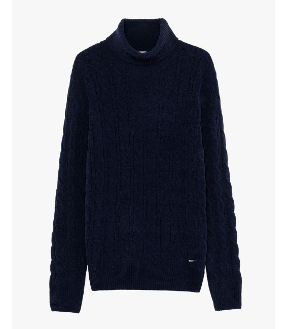Chenille turtleneck sweater