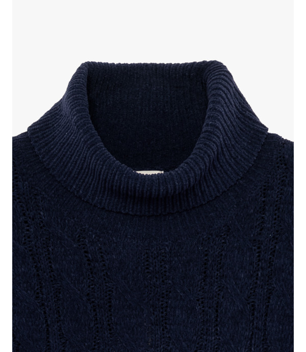 Chenille turtleneck sweater
