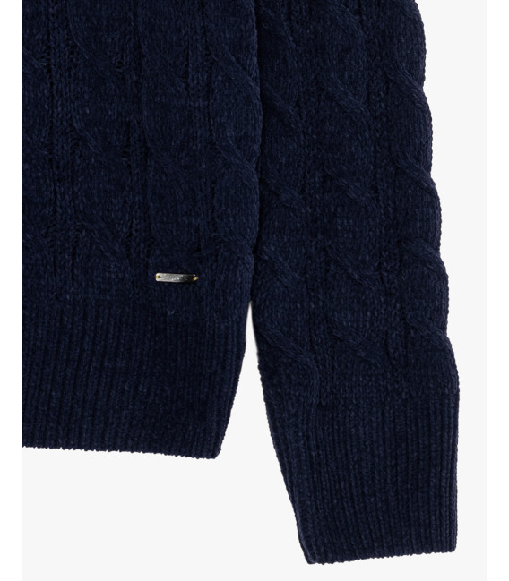 Chenille turtleneck sweater