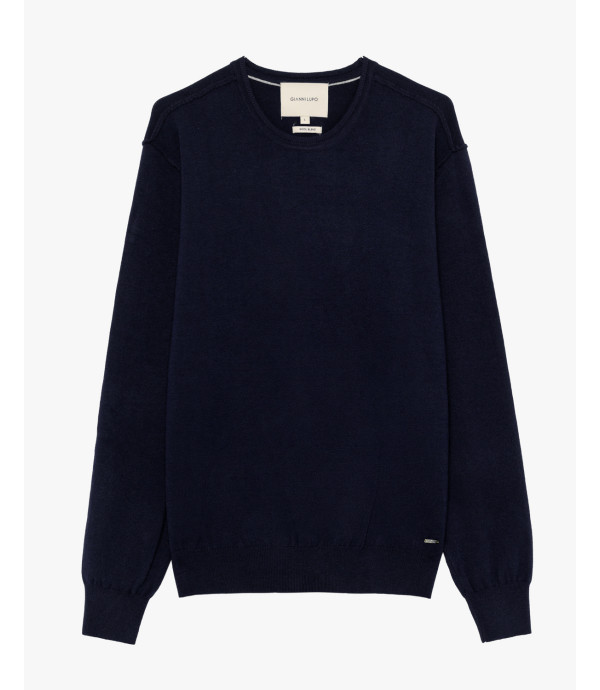 Maglione girocollo in misto lana