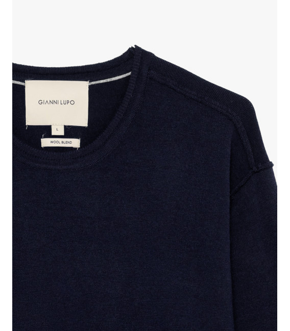 Maglione girocollo in misto lana