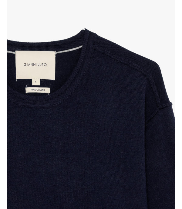 Maglione girocollo in misto lana