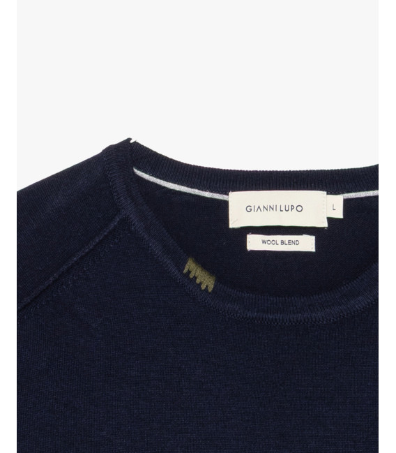 Maglione girocollo in misto lana