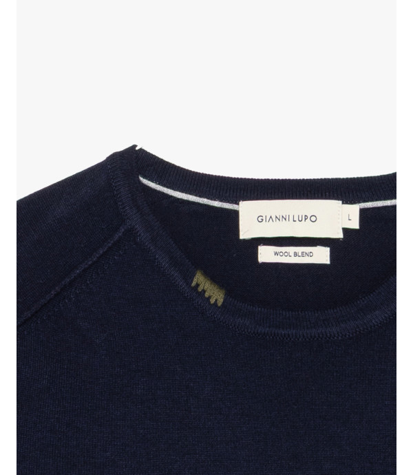 Maglione girocollo in misto lana