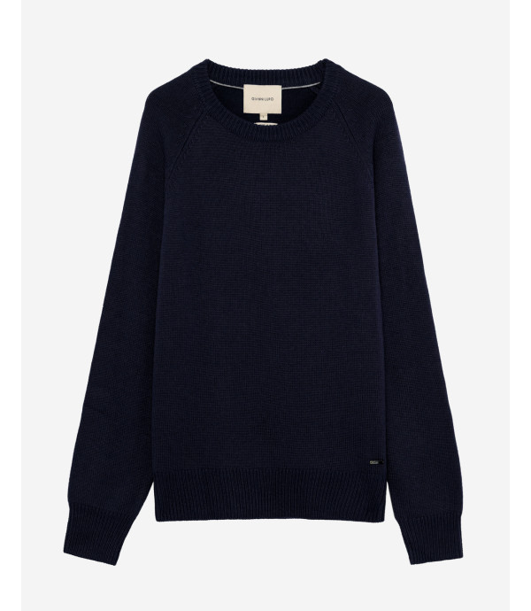Maglia girocollo raglan boucle