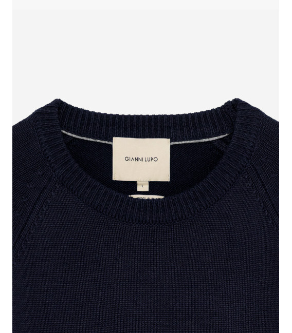 Maglia girocollo raglan boucle