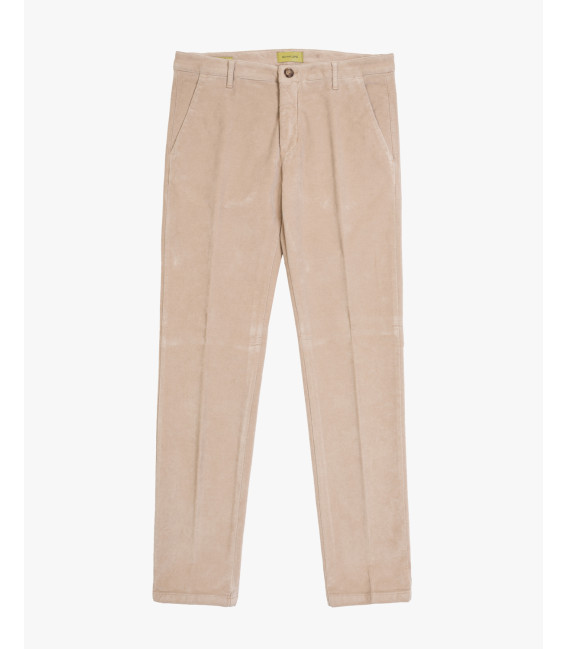 Cotton trousers with dotted effect