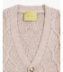 V-neck cardigan with diamond knit pattern in wool blend