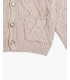 V-neck cardigan with diamond knit pattern in wool blend