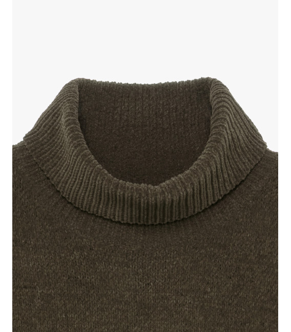 Chenille turtleneck sweater
