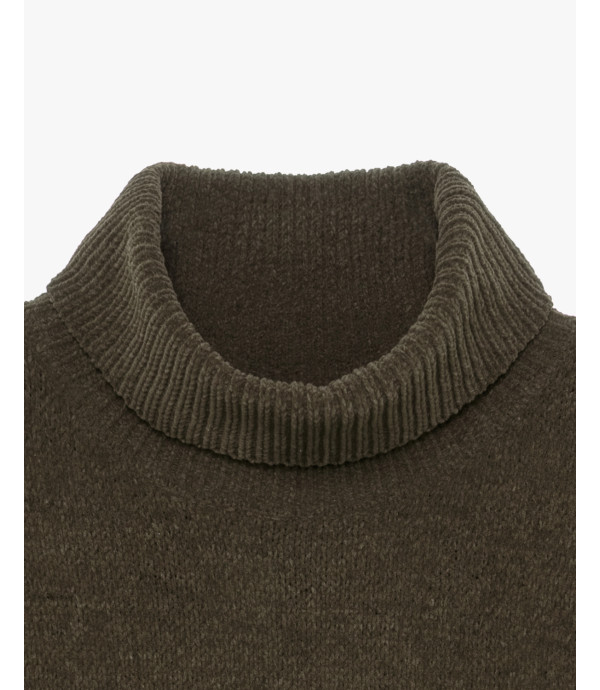 Chenille turtleneck sweater