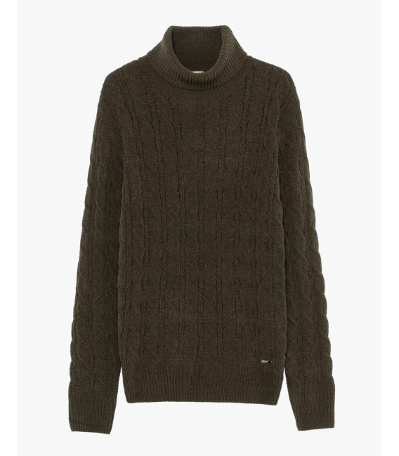 Chenille turtleneck sweater