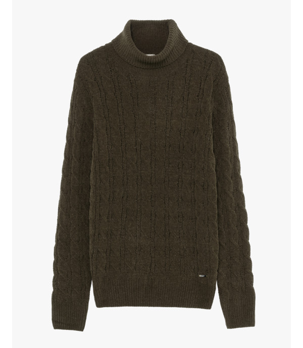Chenille turtleneck sweater