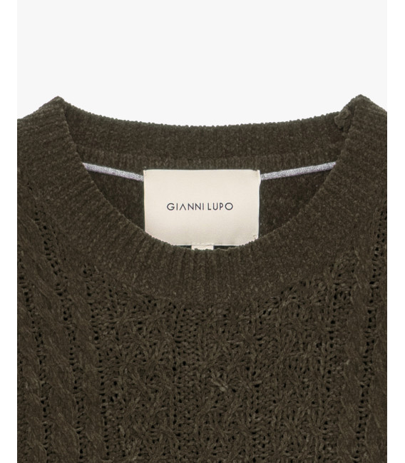 Maglione girocollo in ciniglia