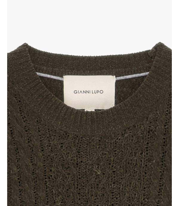 Maglione girocollo in ciniglia