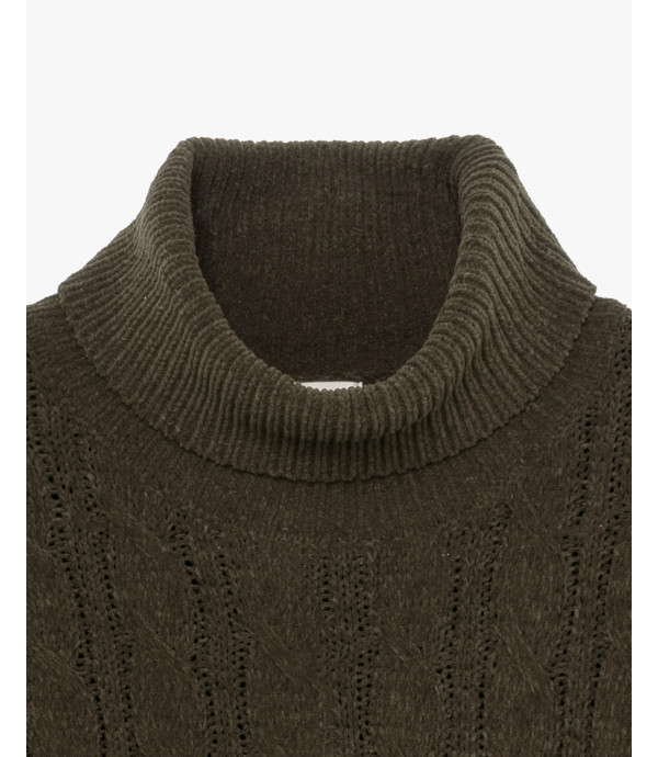 Chenille turtleneck sweater