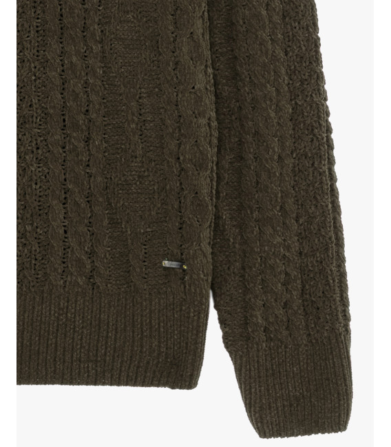 Maglione girocollo in ciniglia