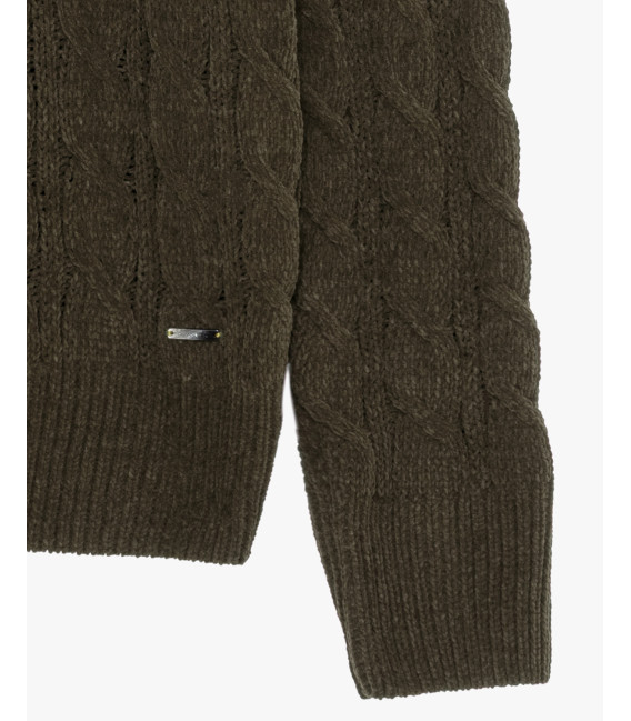 Chenille turtleneck sweater