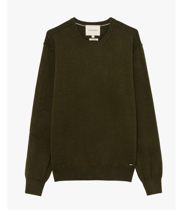 Maglione girocollo in misto lana