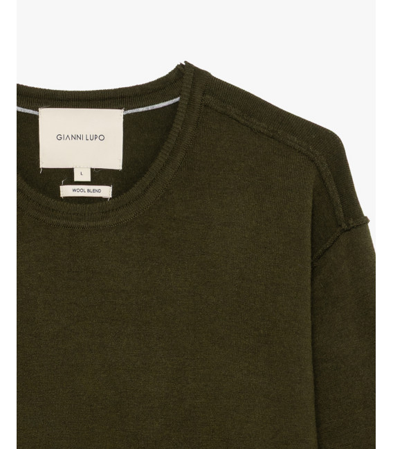 Maglione girocollo in misto lana