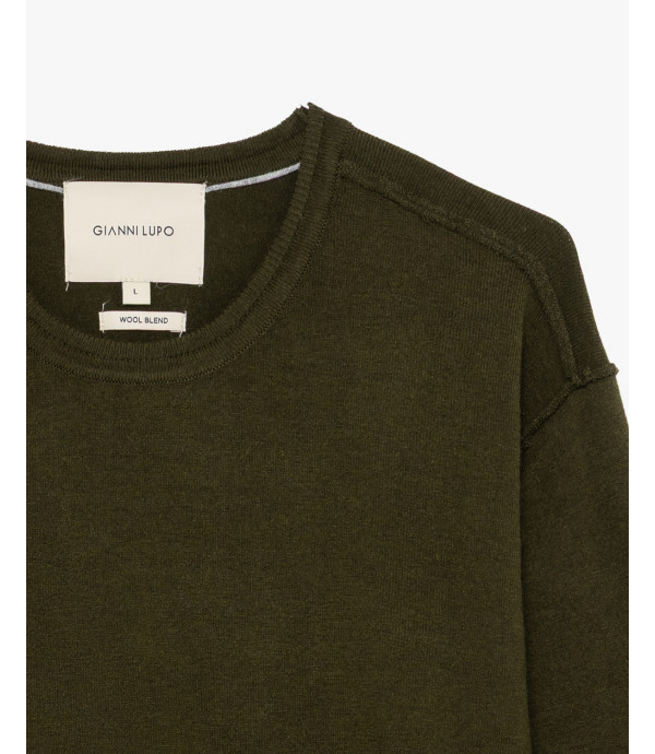 Maglione girocollo in misto lana