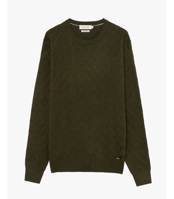 Maglione girocollo in misto lana