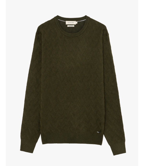 Maglione girocollo in misto lana