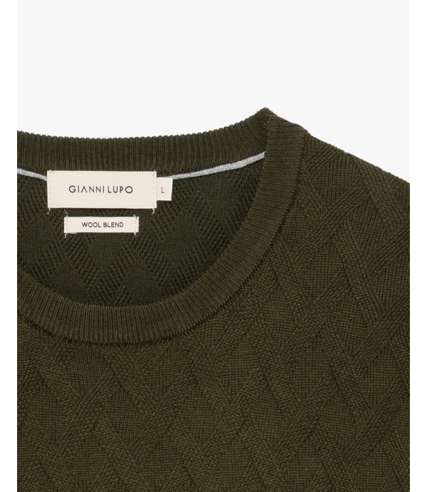 Maglione girocollo in misto lana