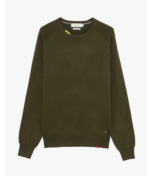 Maglione girocollo in misto lana