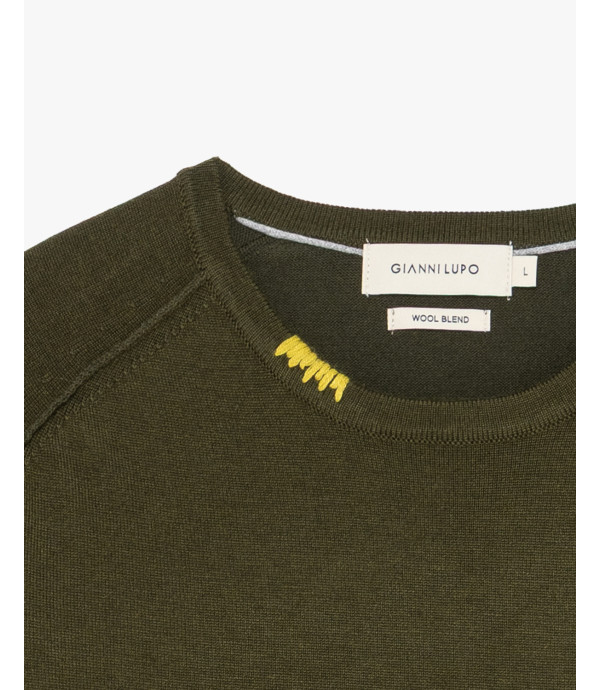 Maglione girocollo in misto lana