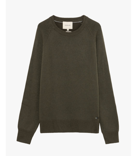 Maglia girocollo raglan boucle