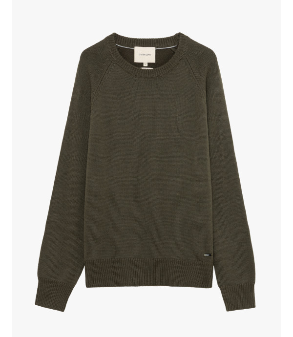Maglia girocollo raglan boucle