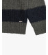 Maglia girocollo a righe spesse in misto lana