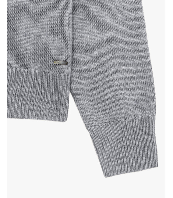 Maglia girocollo raglan a costa