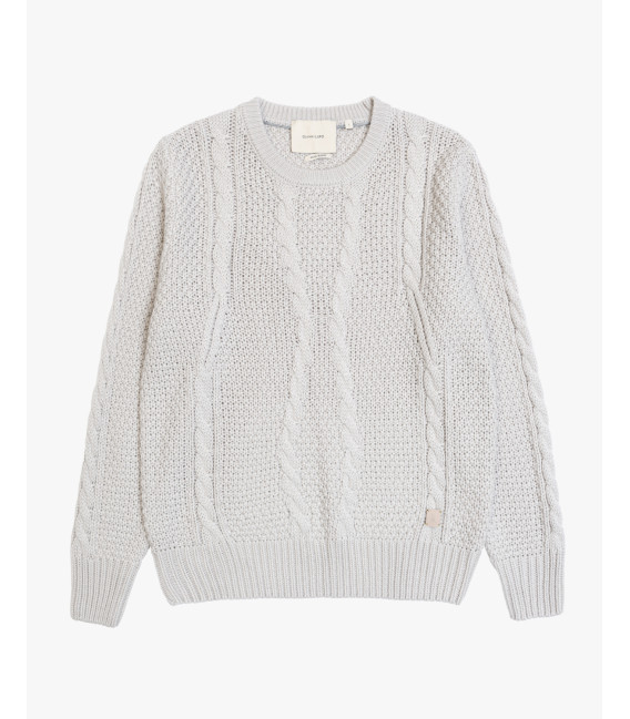 Maglione girocollo a trecce