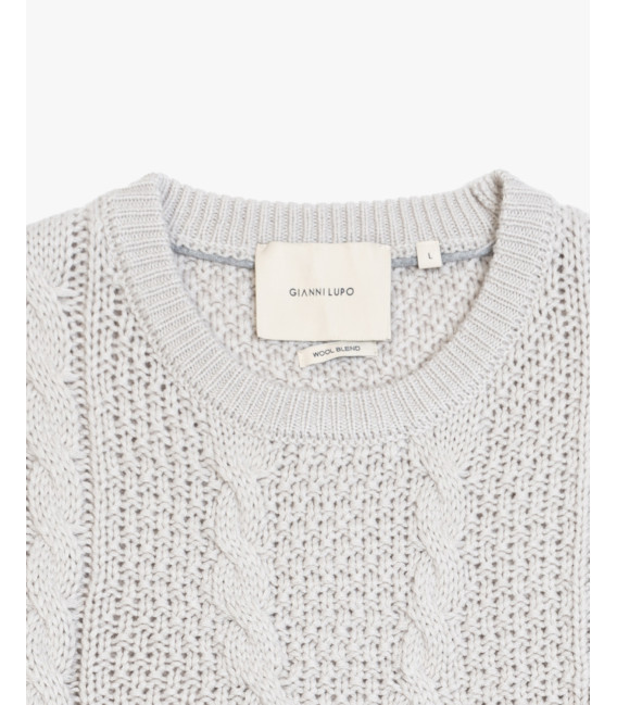 Maglione girocollo a trecce