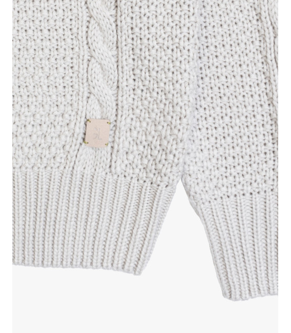 Maglione girocollo a trecce