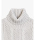 Cable knit turtleneck sweater