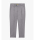 Pleated trousers with turn-up hem