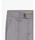 Pleated trousers with turn-up hem
