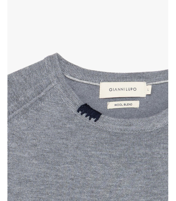 Maglione girocollo in misto lana