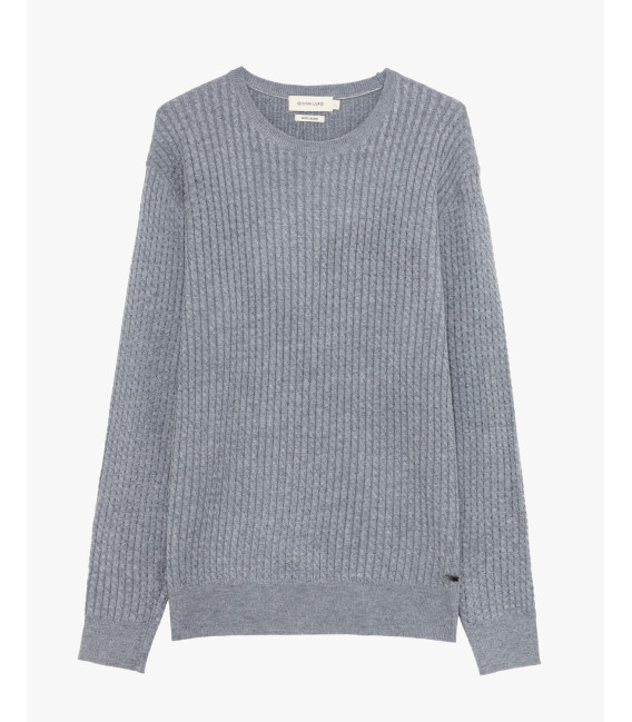 Maglia girocollo a trecce
