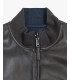Faux-leather doubleface bomber jacket