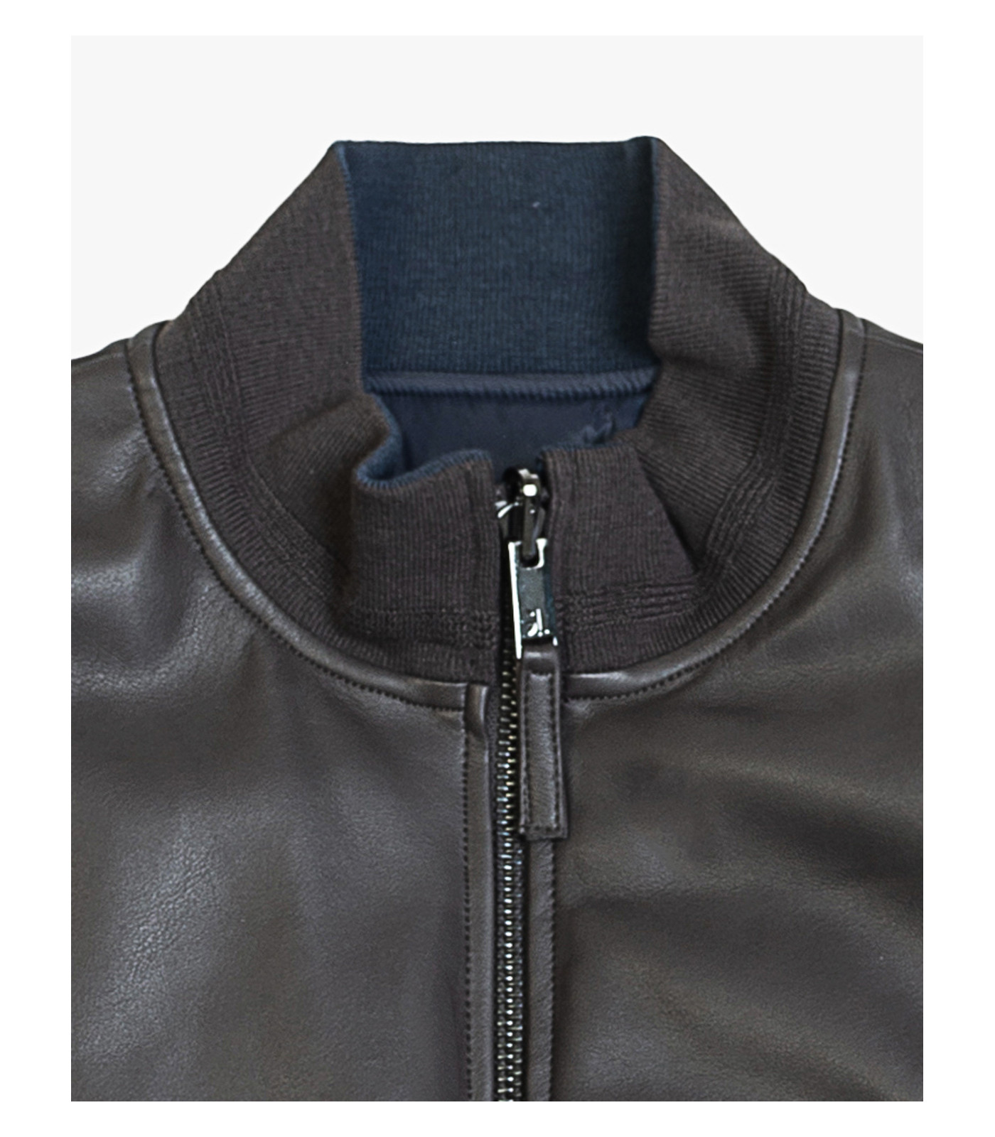 Faux-leather doubleface bomber jacket Gianni Lupo