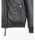 Faux-leather doubleface bomber jacket